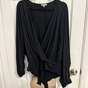 White Birch 3X Boutique Black Bodysuit